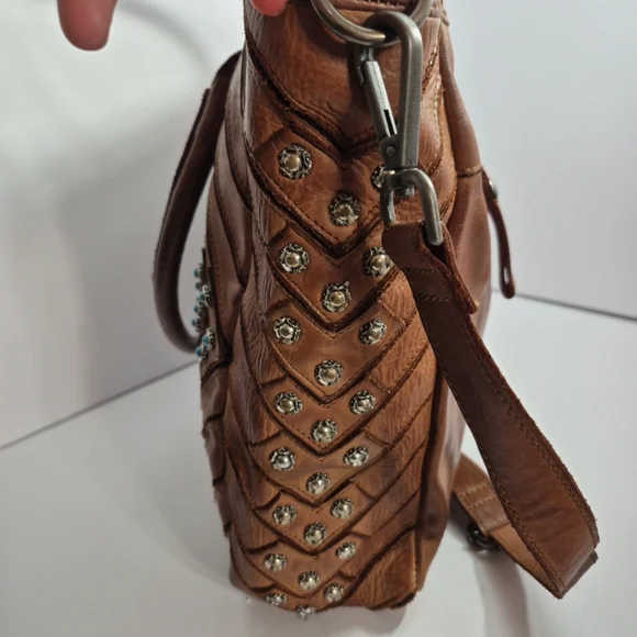 Kompanero Leather Bag Crossbody Sling Purse Large Western Wear - Picture 4 of 16